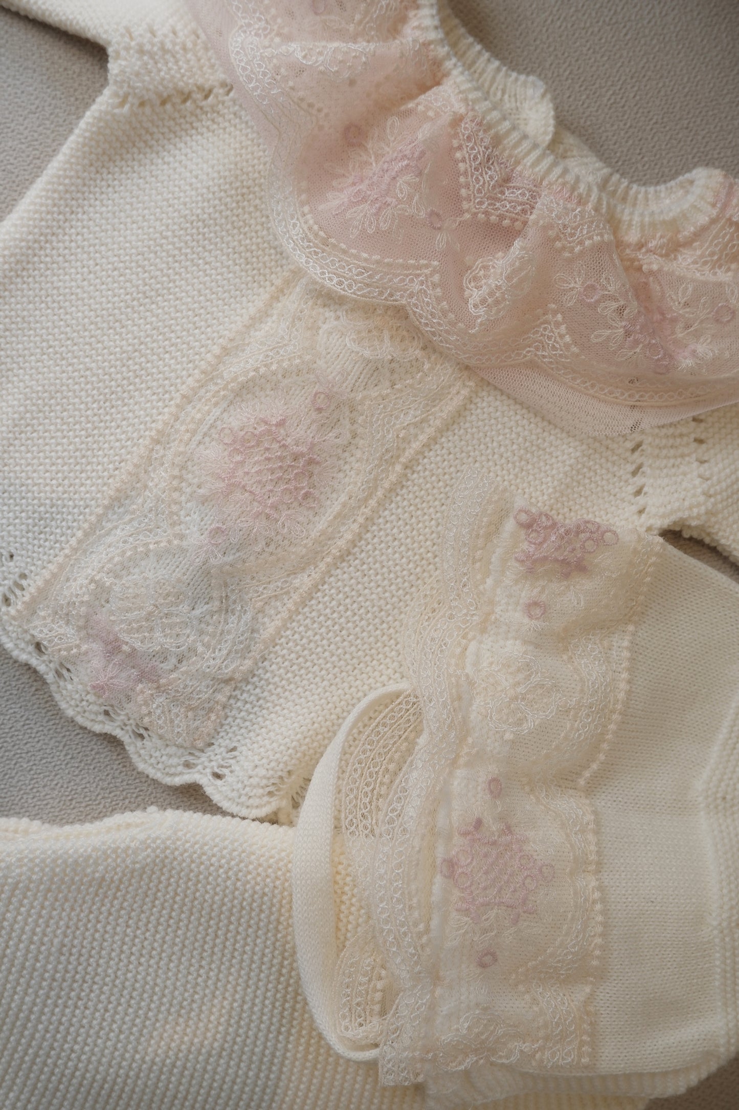 SUGAR LACE BABYGROW WHITE