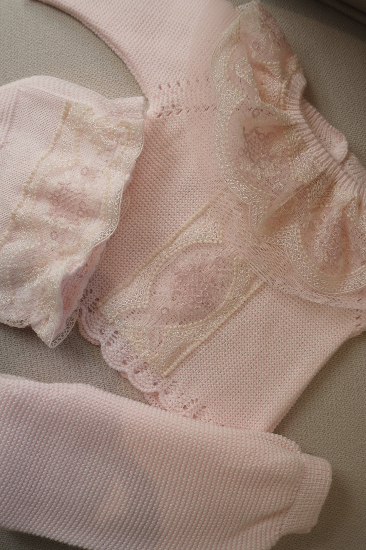 SUGAR LACE BABYGROW PINK